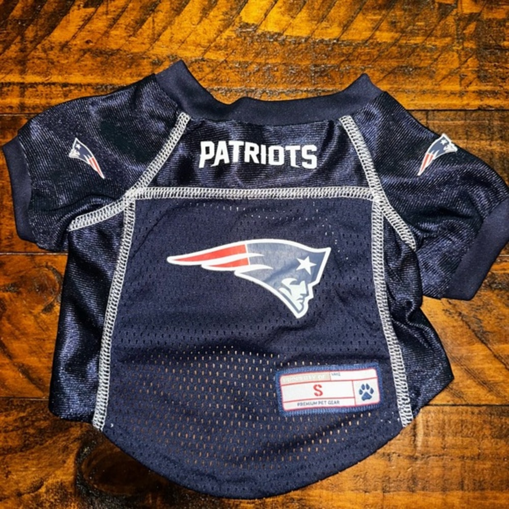 NEW Little Earth Patriots Navy Blue Dog Jersey Sz Small